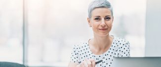 woman working at a laptop